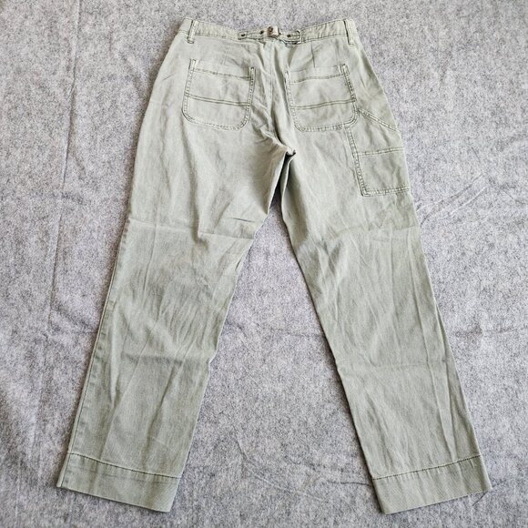 Old Navy Sky High Straight Cargo Carpenter Pants Women’s 8 Army Green Preppy - Picture 3 of 12